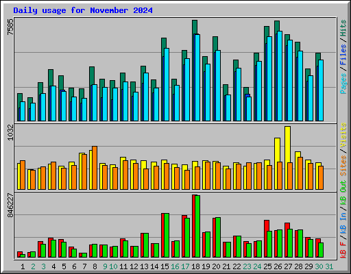 Daily usage for November 2024