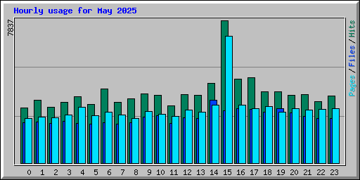 Hourly usage for May 2025